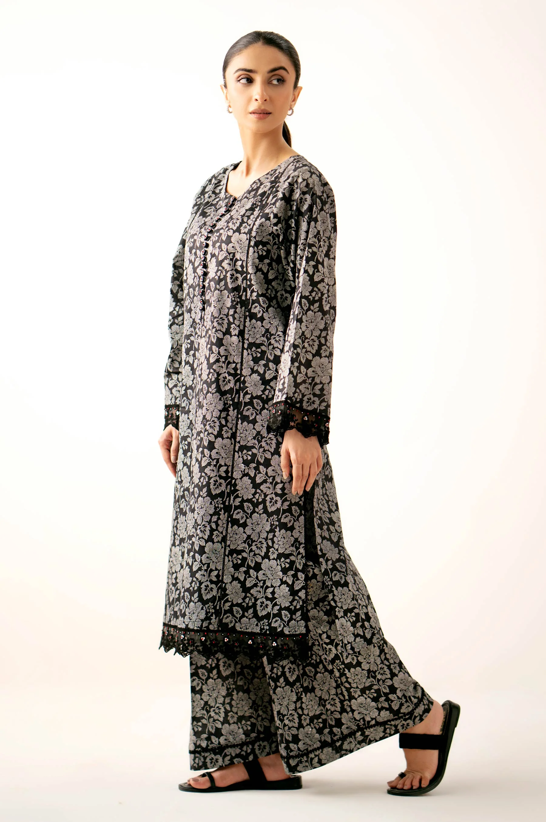 Unstitched 2 Piece Printed Lawn Suit - Image 6