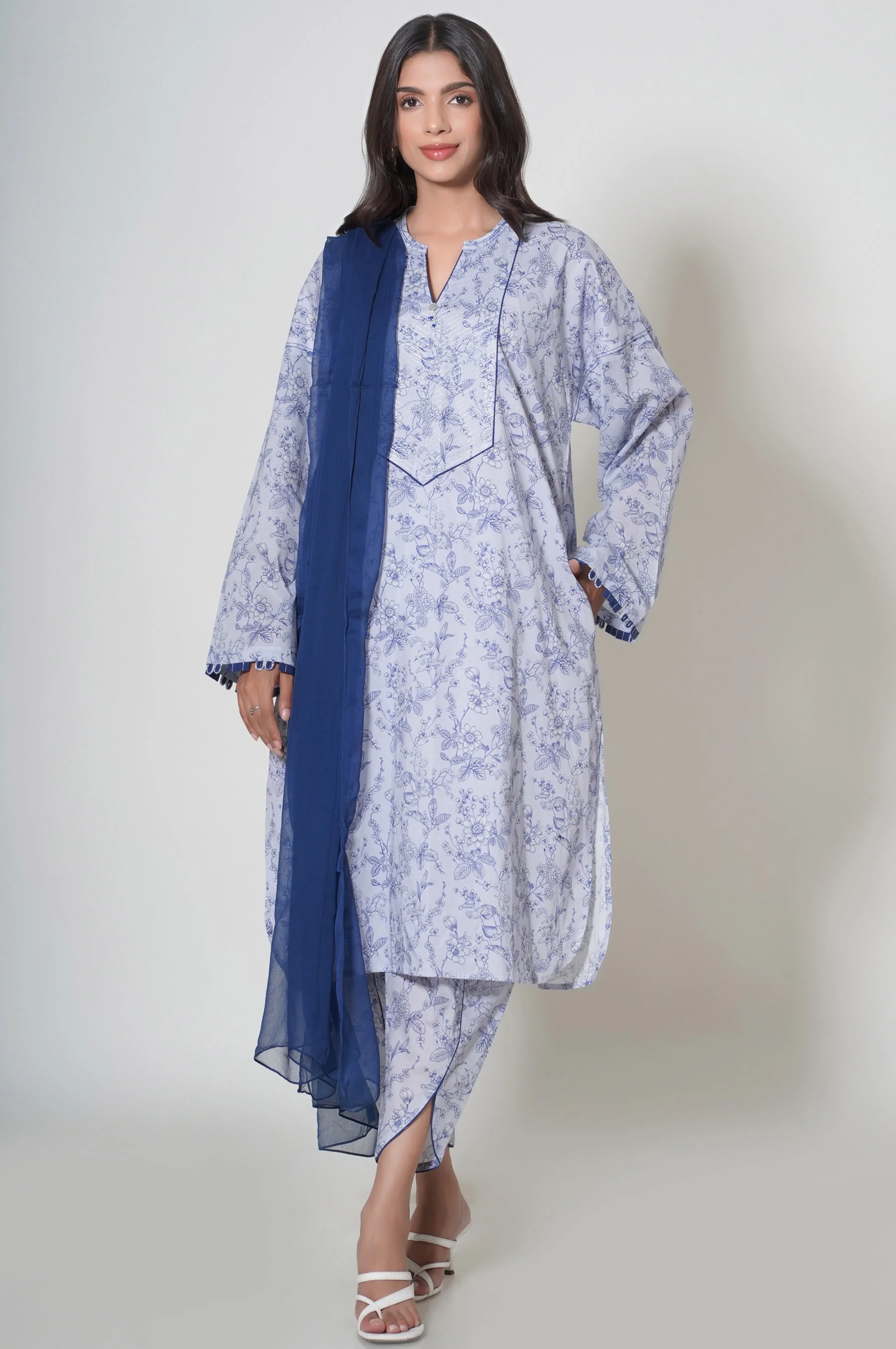 Unstitched 3 Piece Cambric Suit