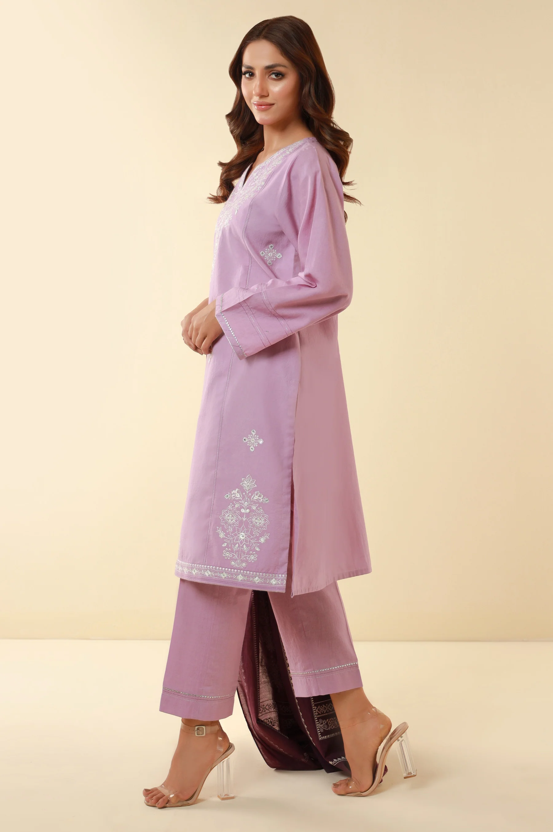 Unstitched 3 Piece Embroidered Lawn Suit - Image 6
