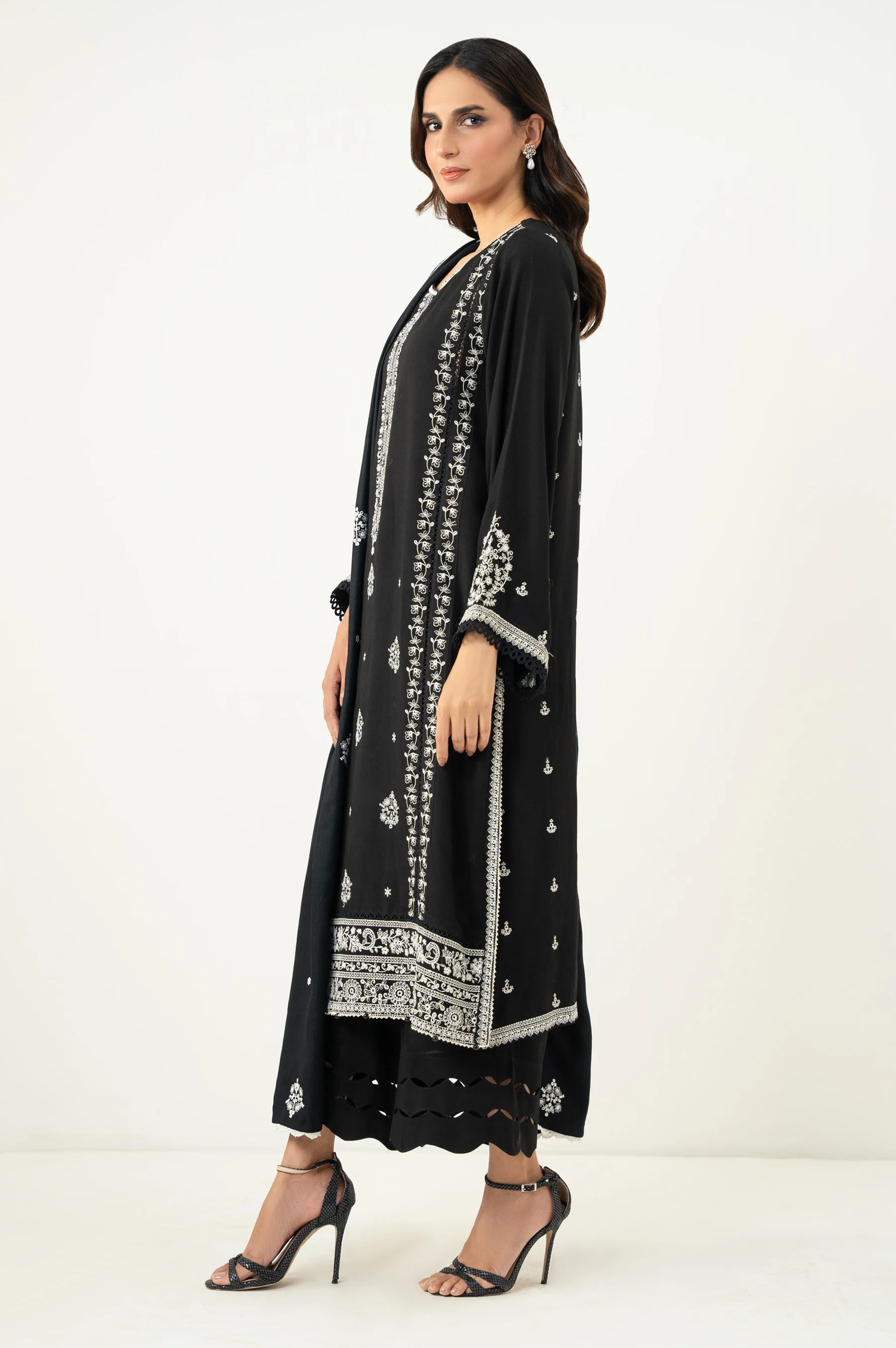 UNSTITCHED 3 PIECE CHIKANKARI SUIT - Image 5