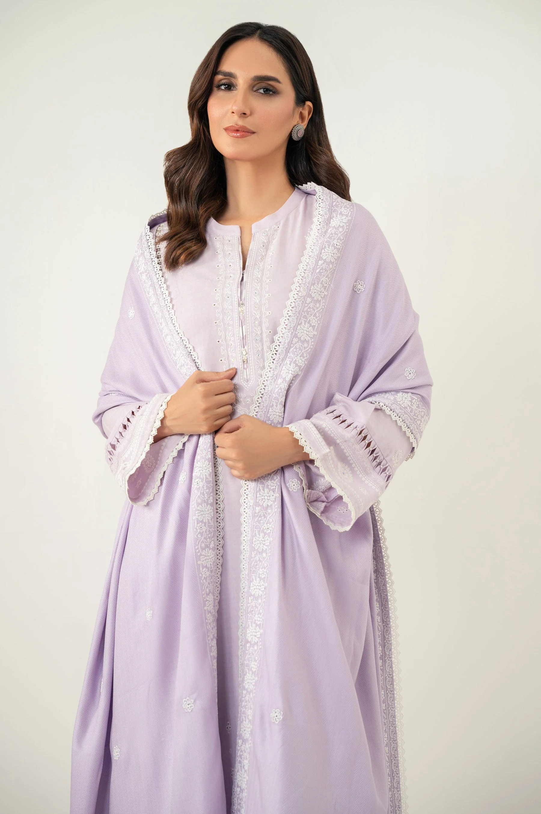 UNSTITCHED 3 PIECE CHIKANKARI SUIT (FACTORY E-OUTLET) - Image 2
