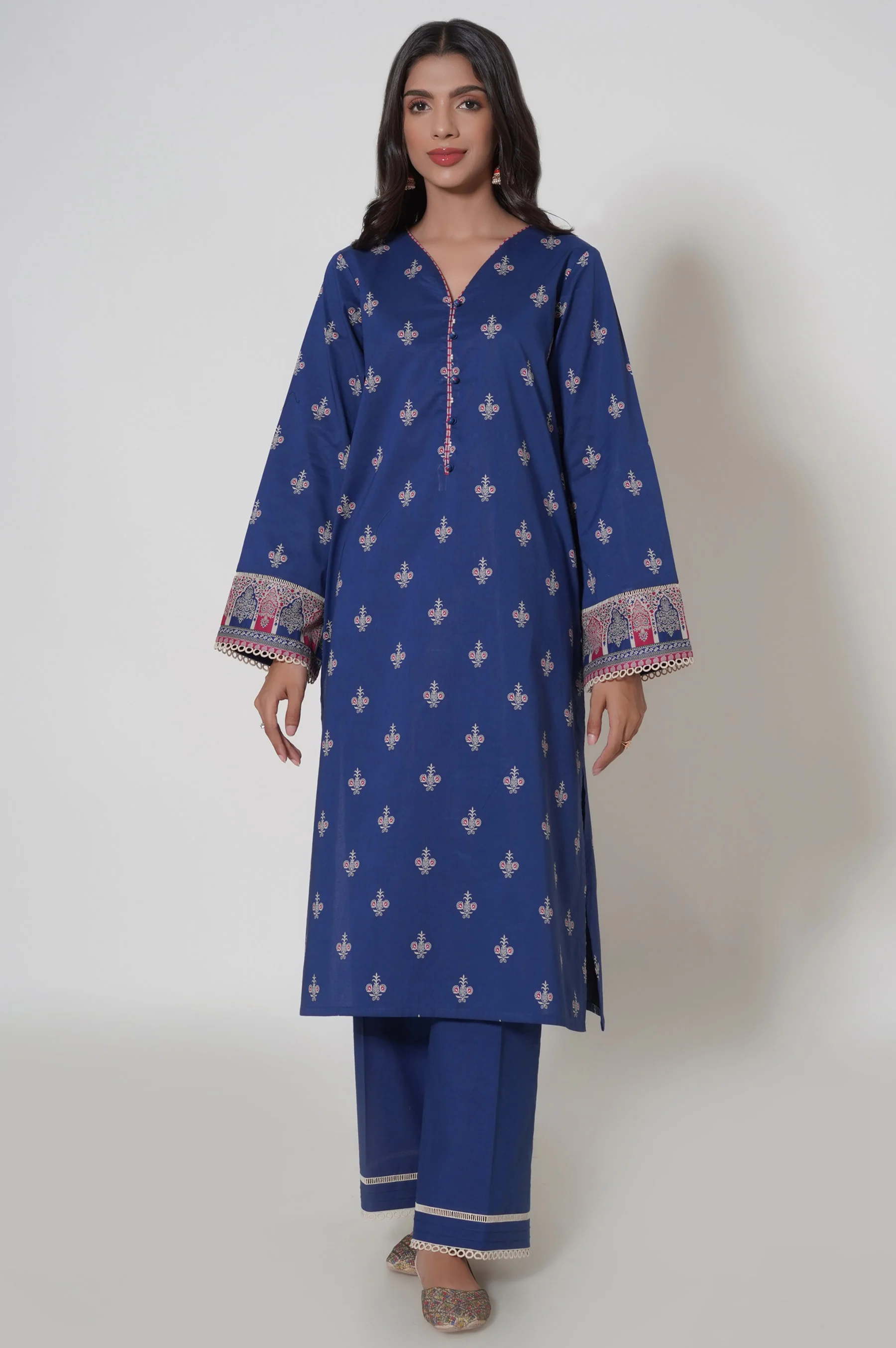 Unstitched 3 Piece Printed Cambric Suit - Image 6