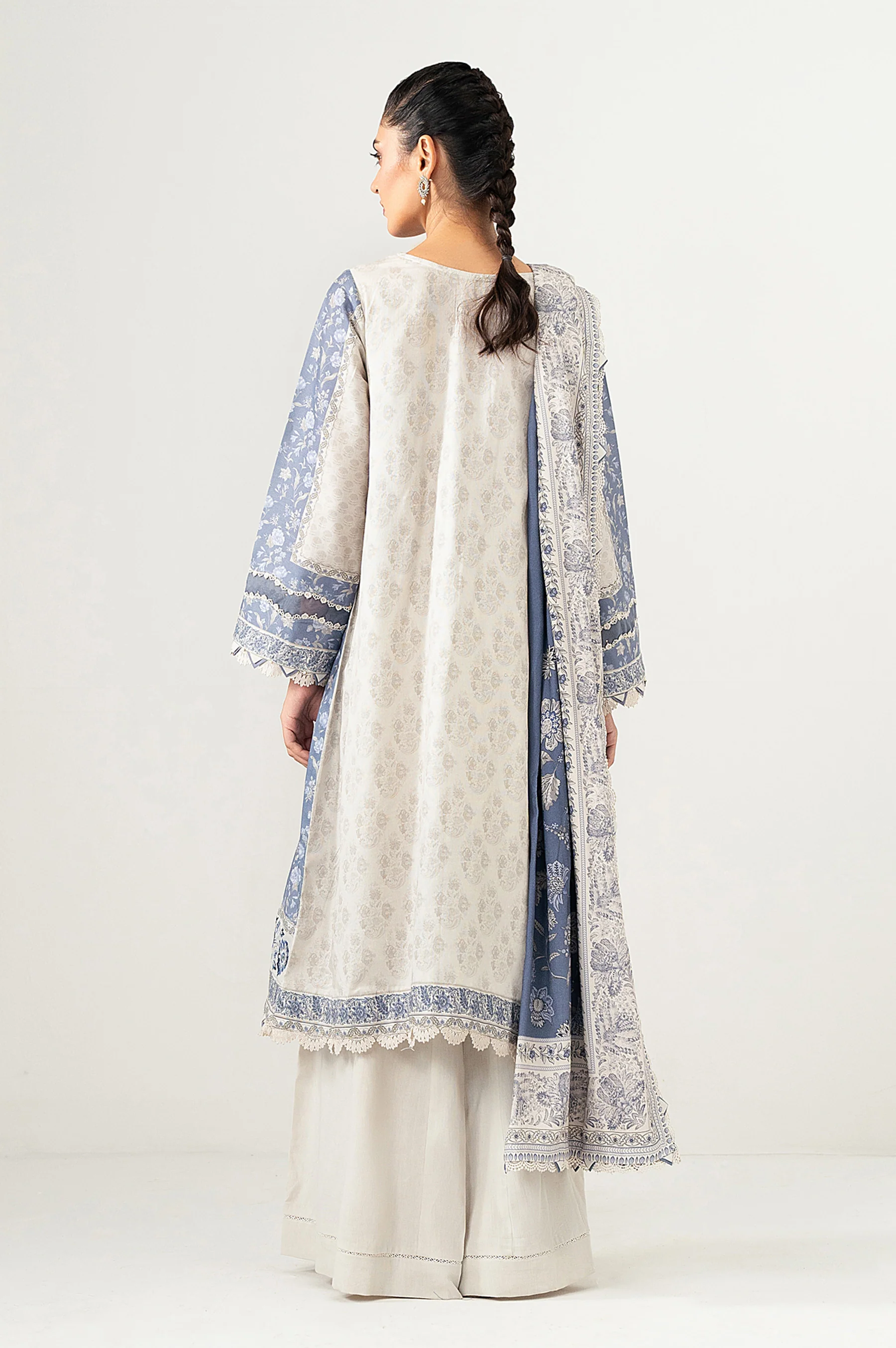 Unstitched 3 Piece Printed Cottel Suit - Image 6