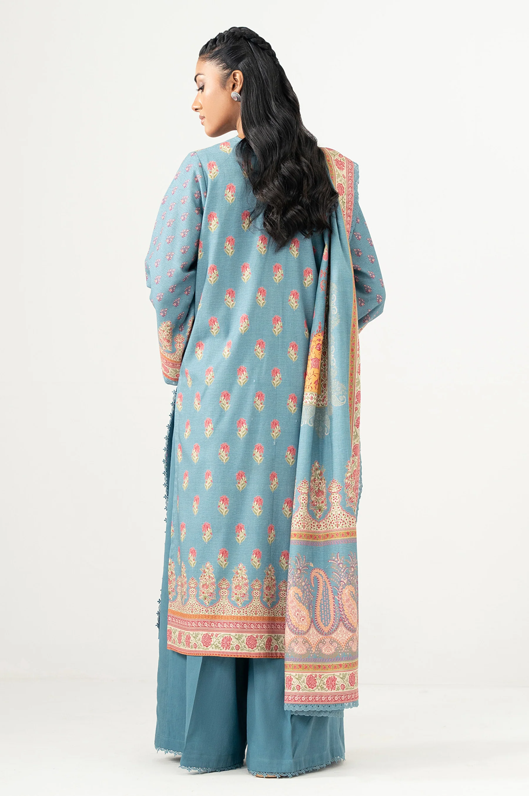 UNSTITCHED 3 PIECE PRINTED SUIT - Image 4