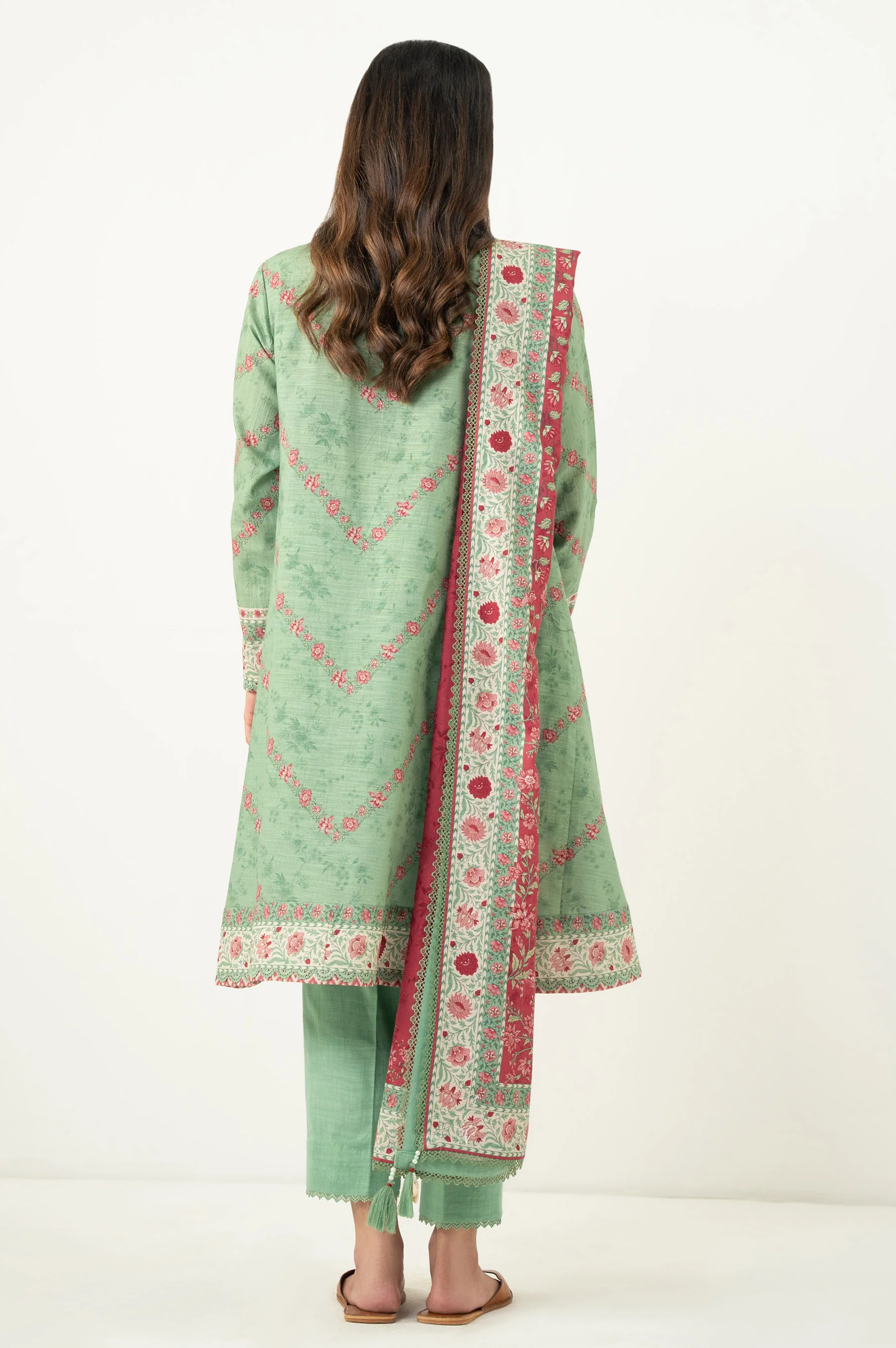 UNSTITCHED 3 PIECE PRINTED SUIT - Image 4