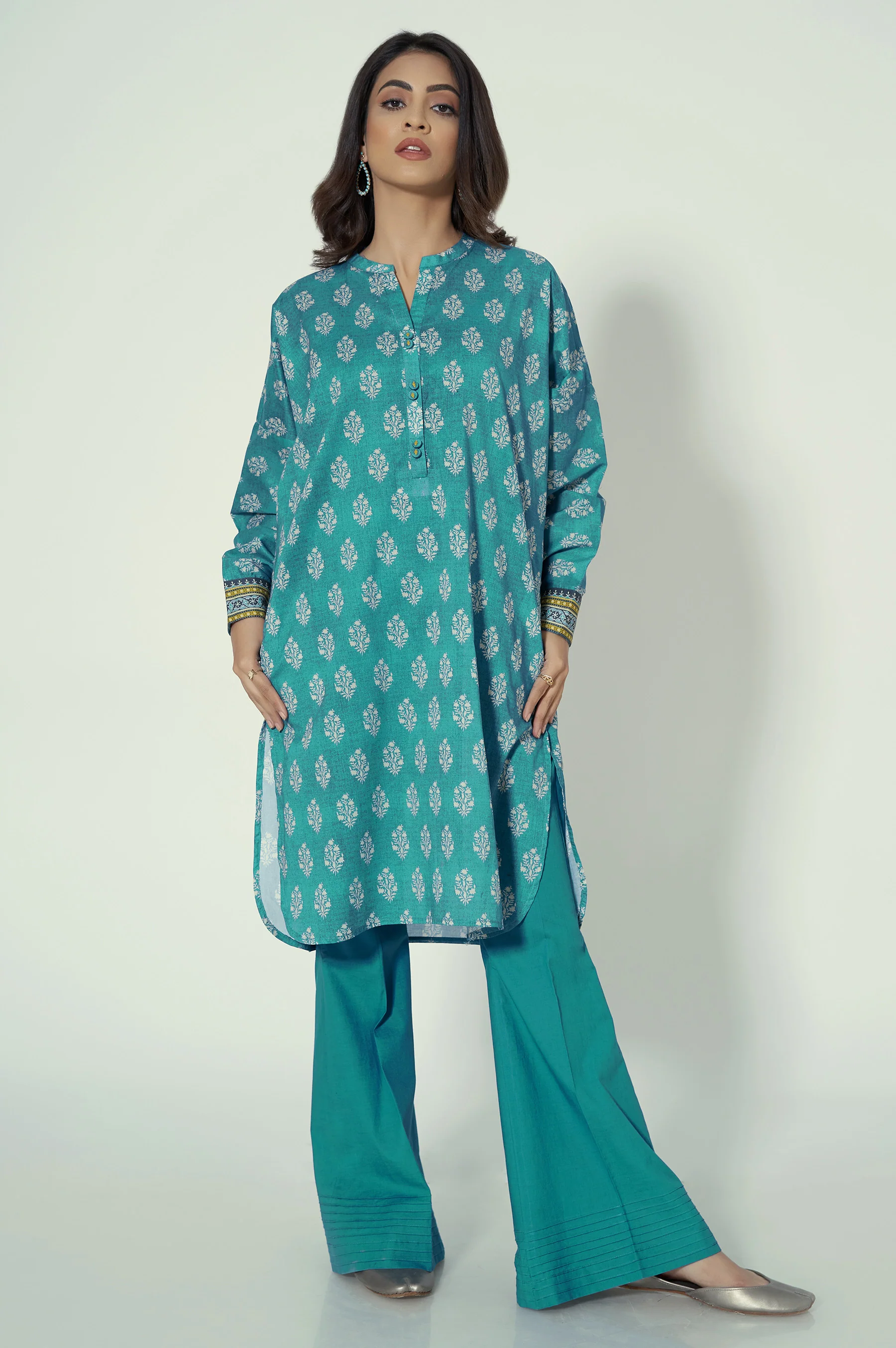 Unstitched 2 Piece Printed Lawn Suit - Image 2