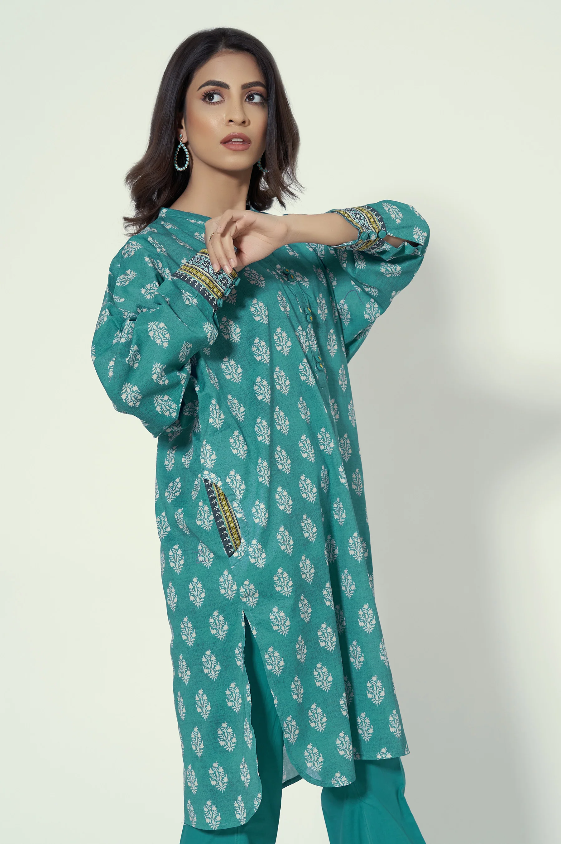 Unstitched 2 Piece Printed Lawn Suit - Image 5