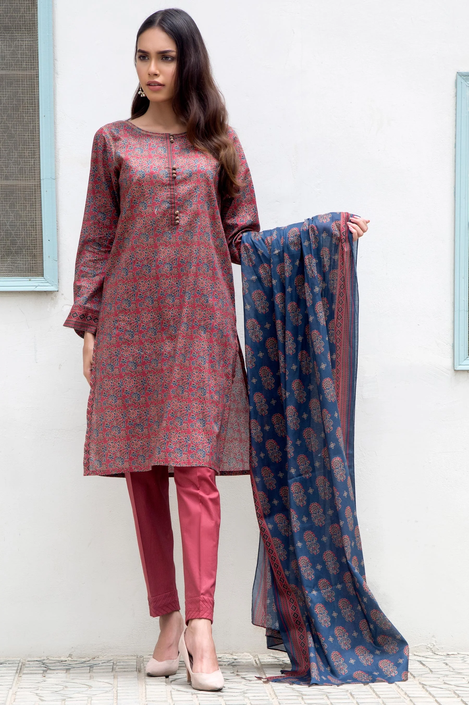 Unstitched 3 Piece Printed Lawn Suit