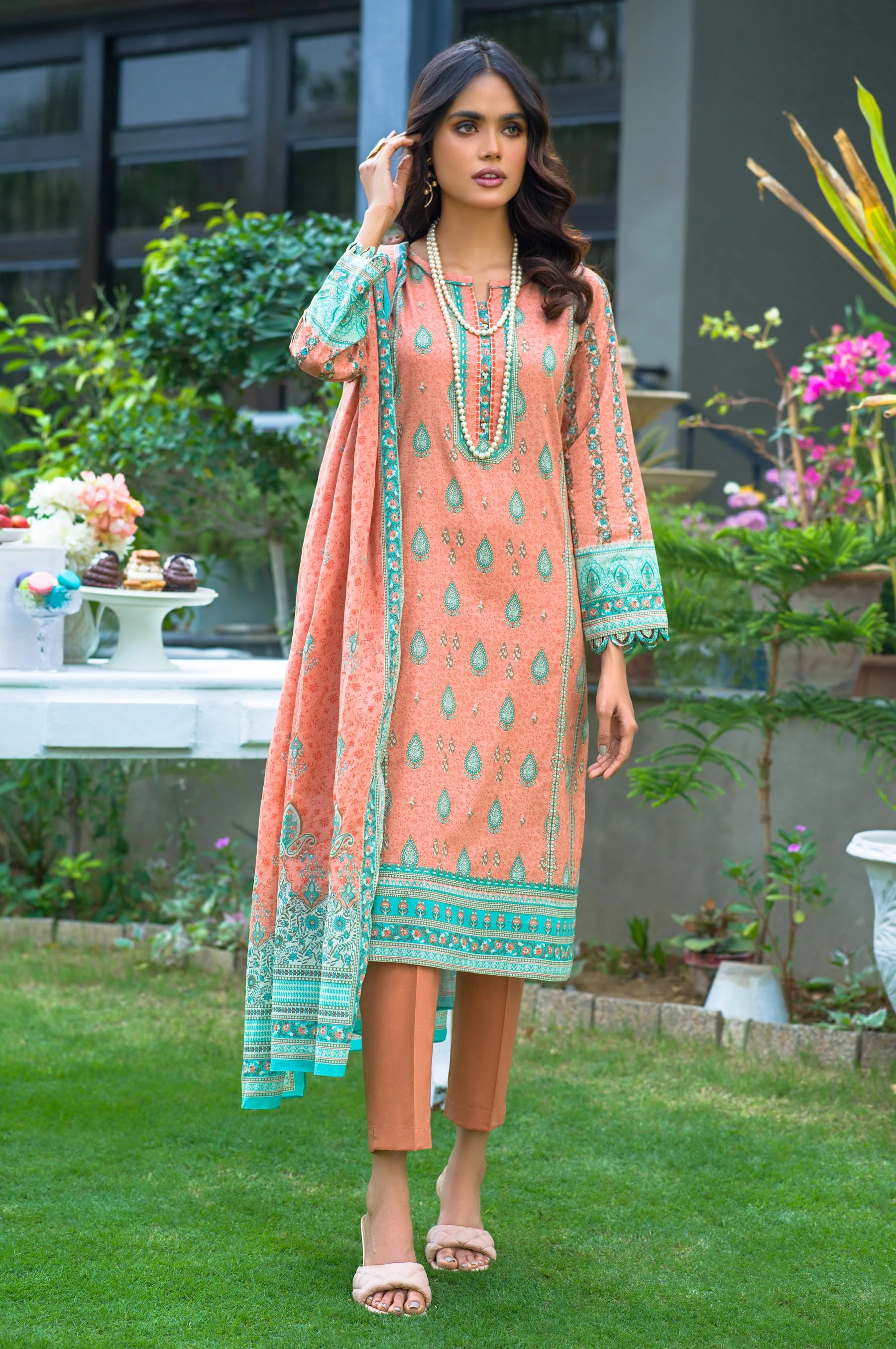 Unstitched 3 Piece Printed Lawn Suit