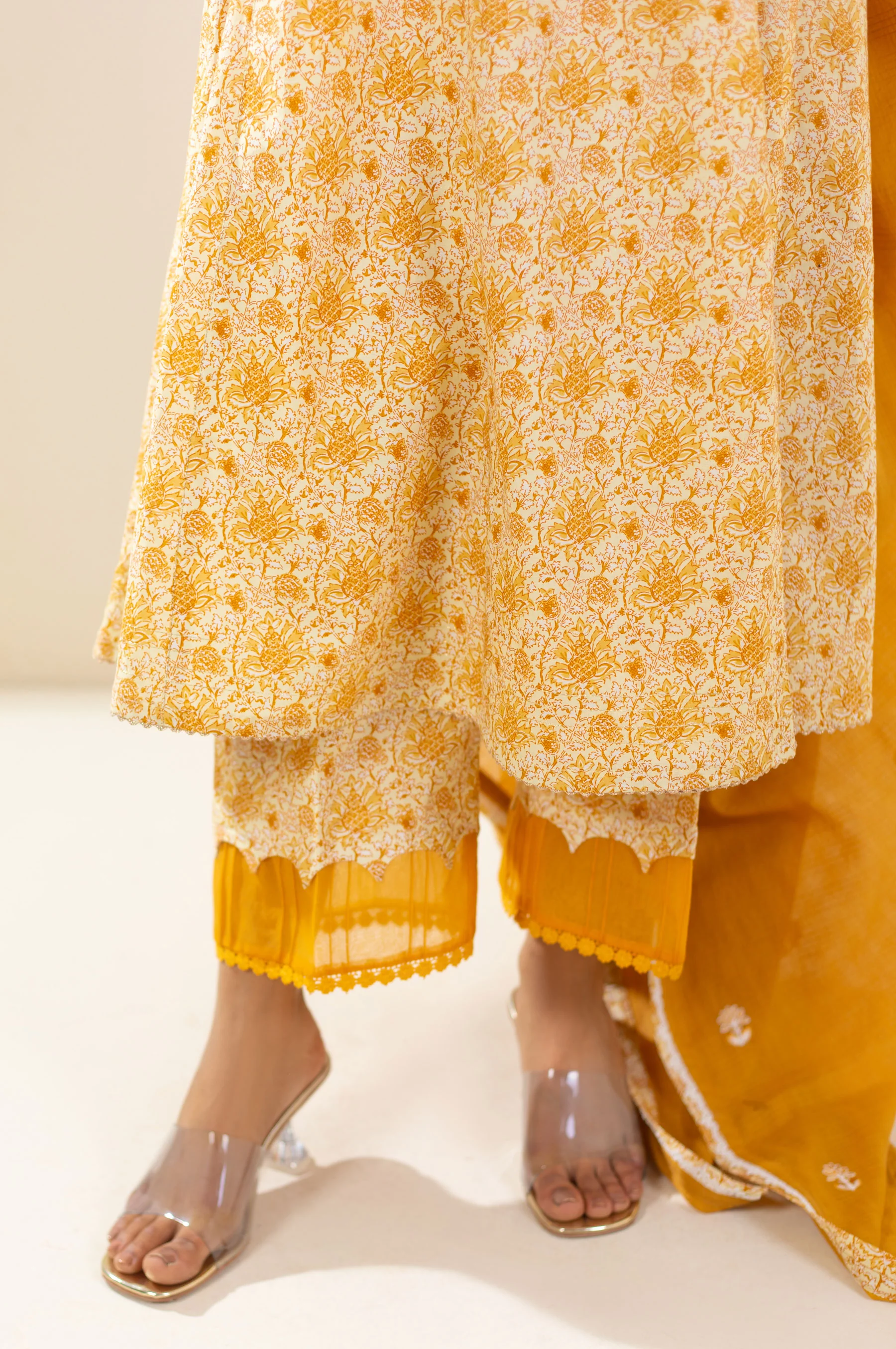 Unstitched 3 Piece Printed Lawn Suit - Image 5