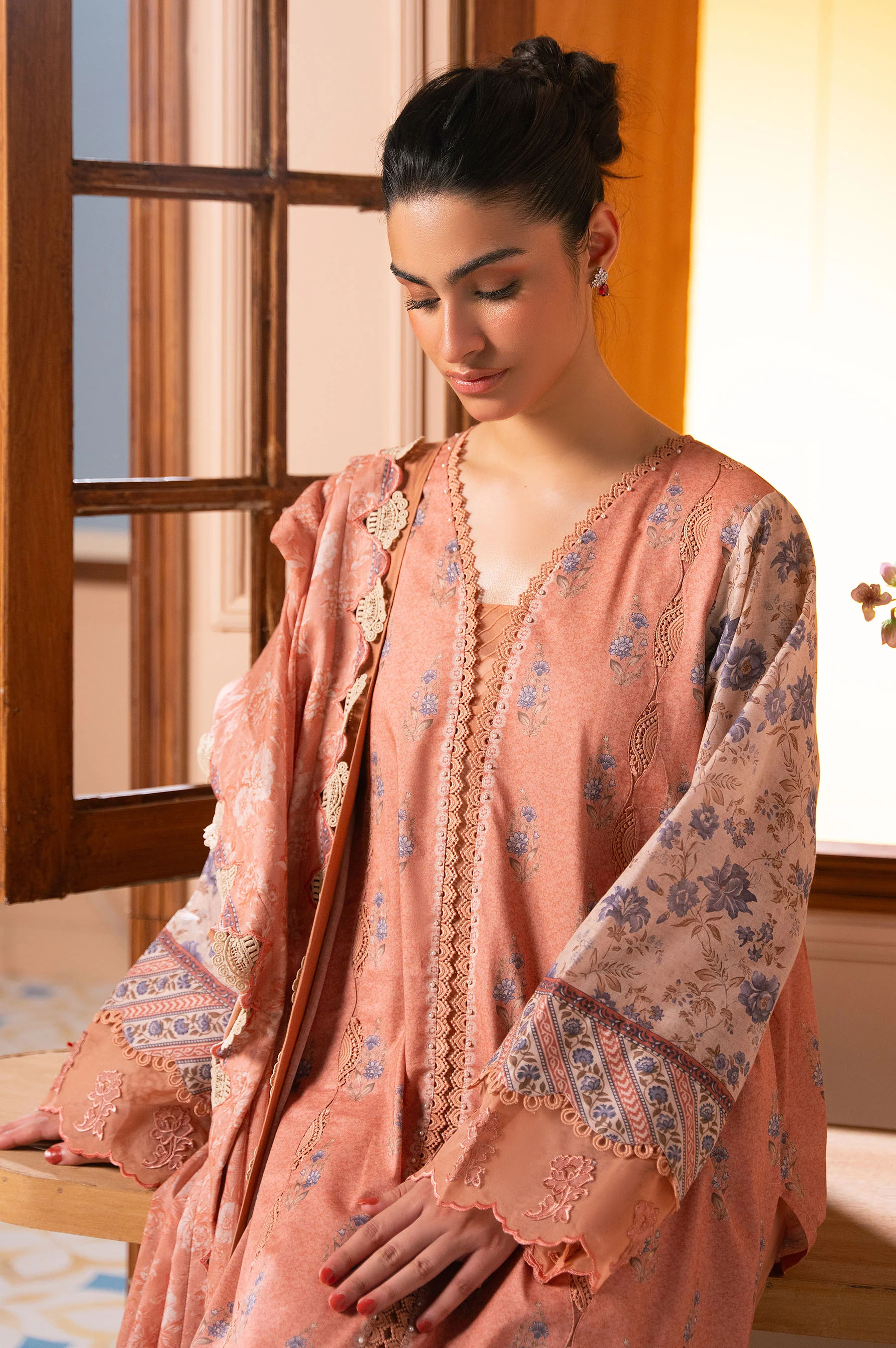 Unstitched 3 Piece Printed Lawn Suit - Image 7