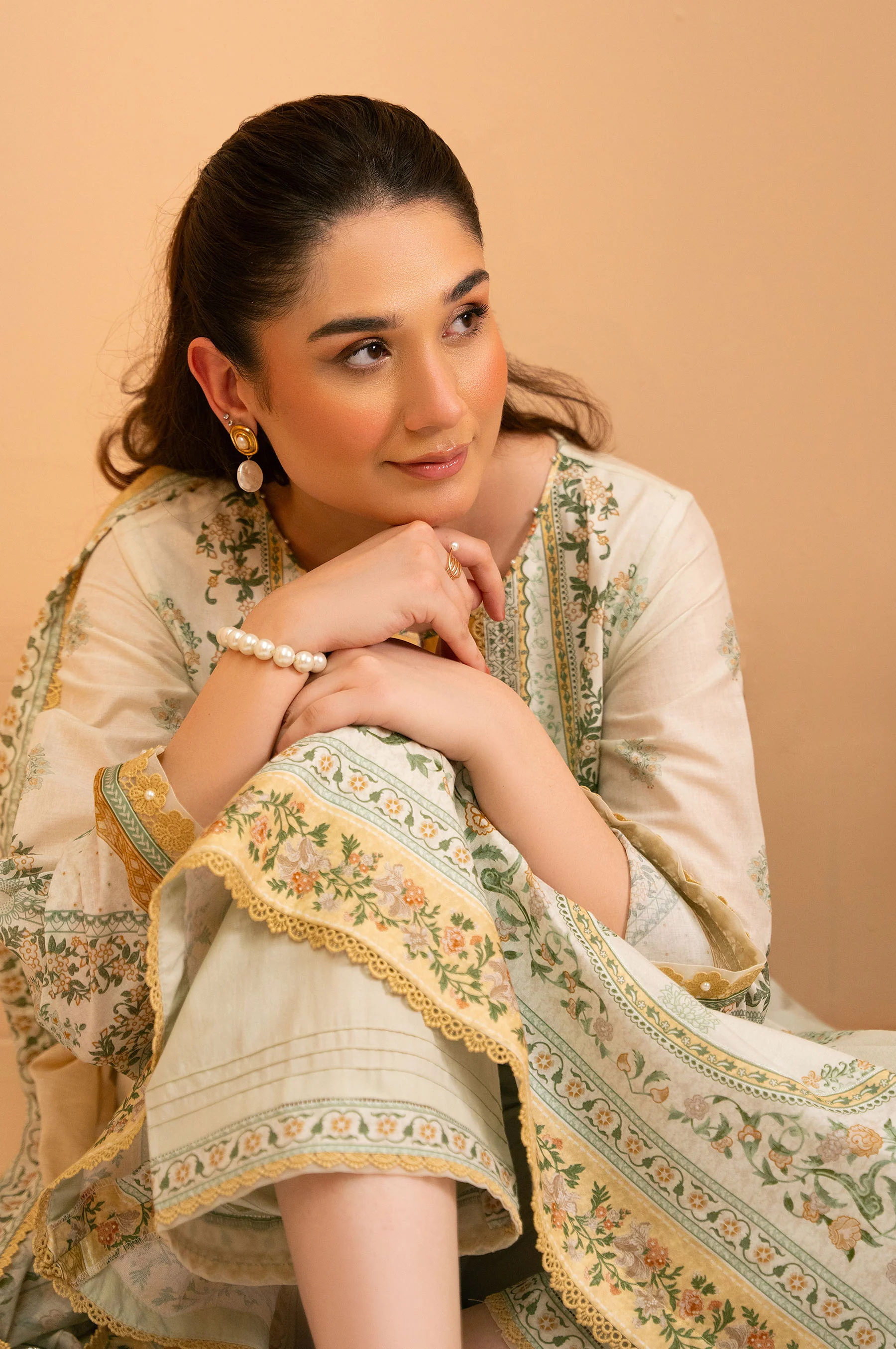 Unstitched 3 Piece Printed Lawn Suit - Image 5