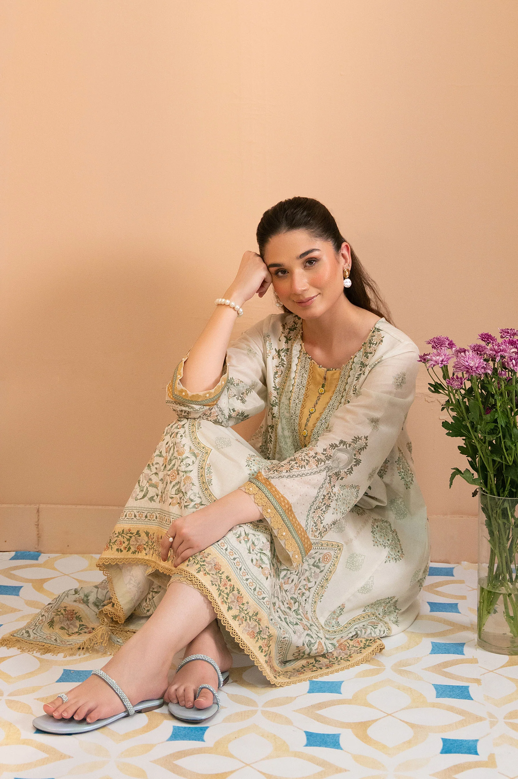 Unstitched 3 Piece Printed Lawn Suit - Image 6