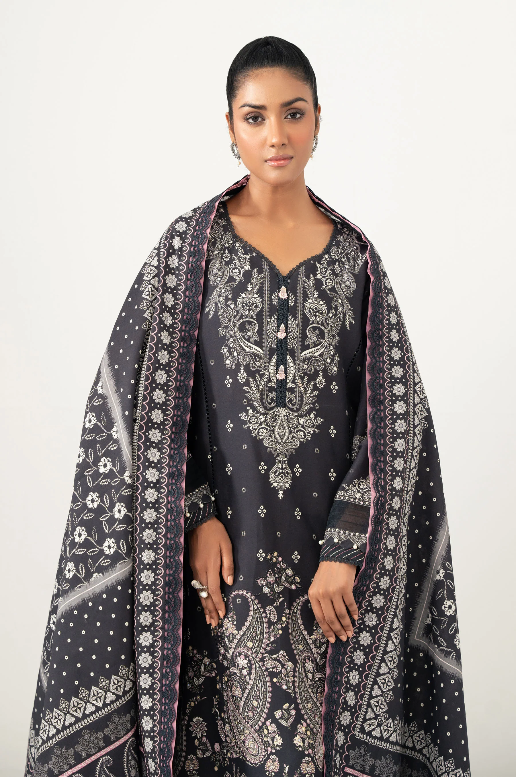 UNSTITCHED 3 PIECE PRINTED SUIT - Image 5