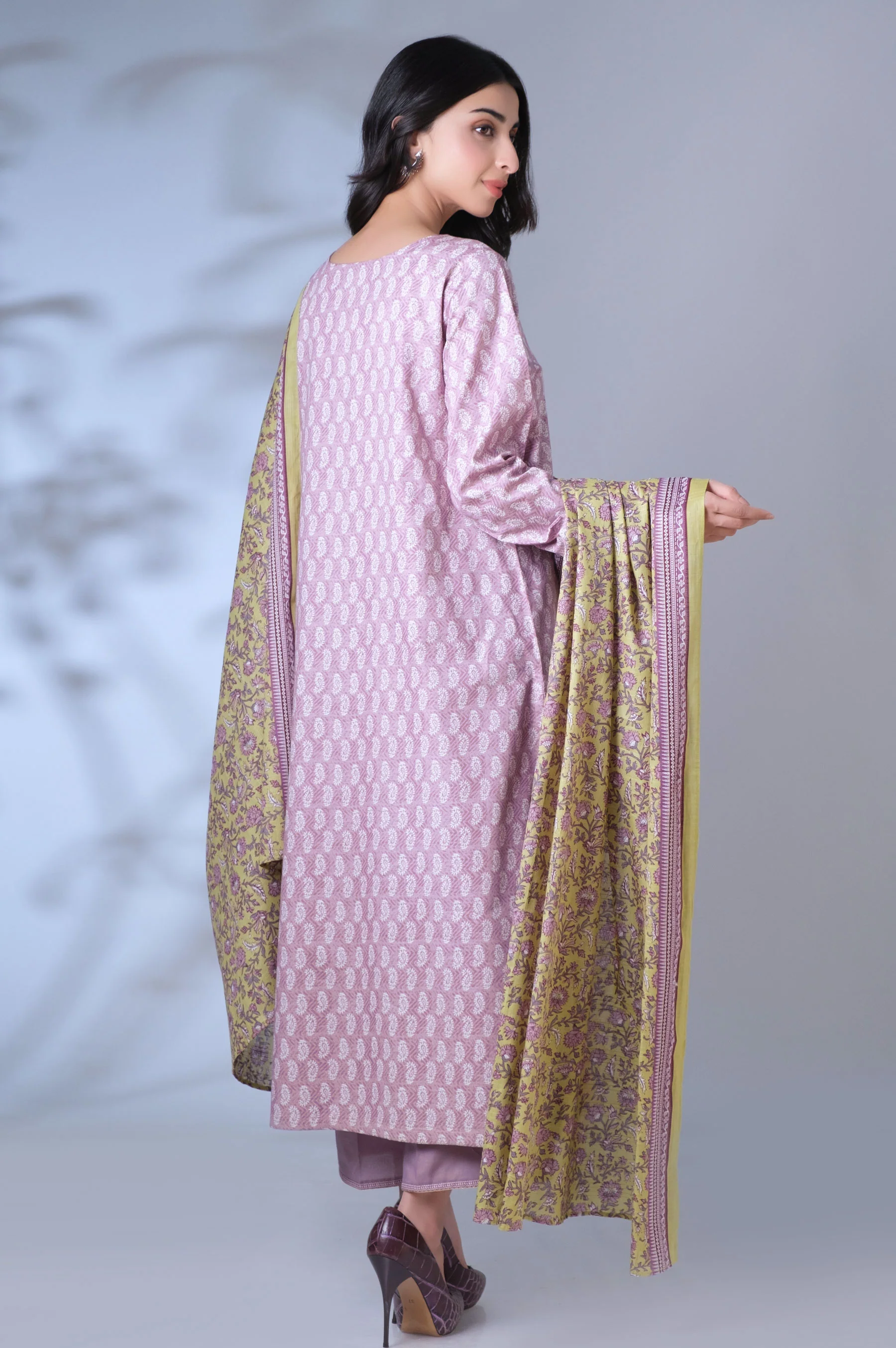 Unstitched 3 Piece Printed Mysuri Lawn Suit - Image 2