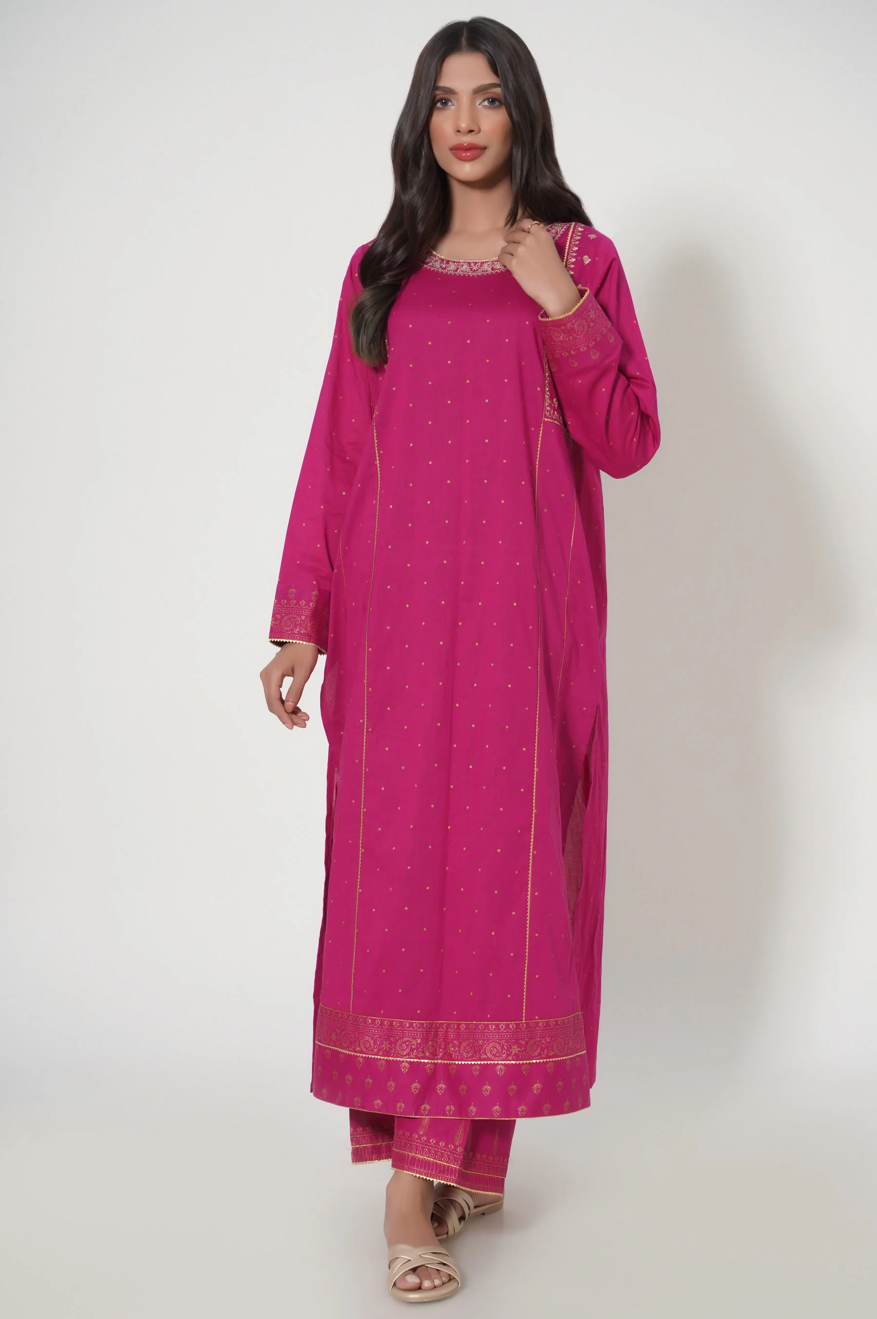Unstitched 3 Piece Embroidered Lawn Suit - Image 8