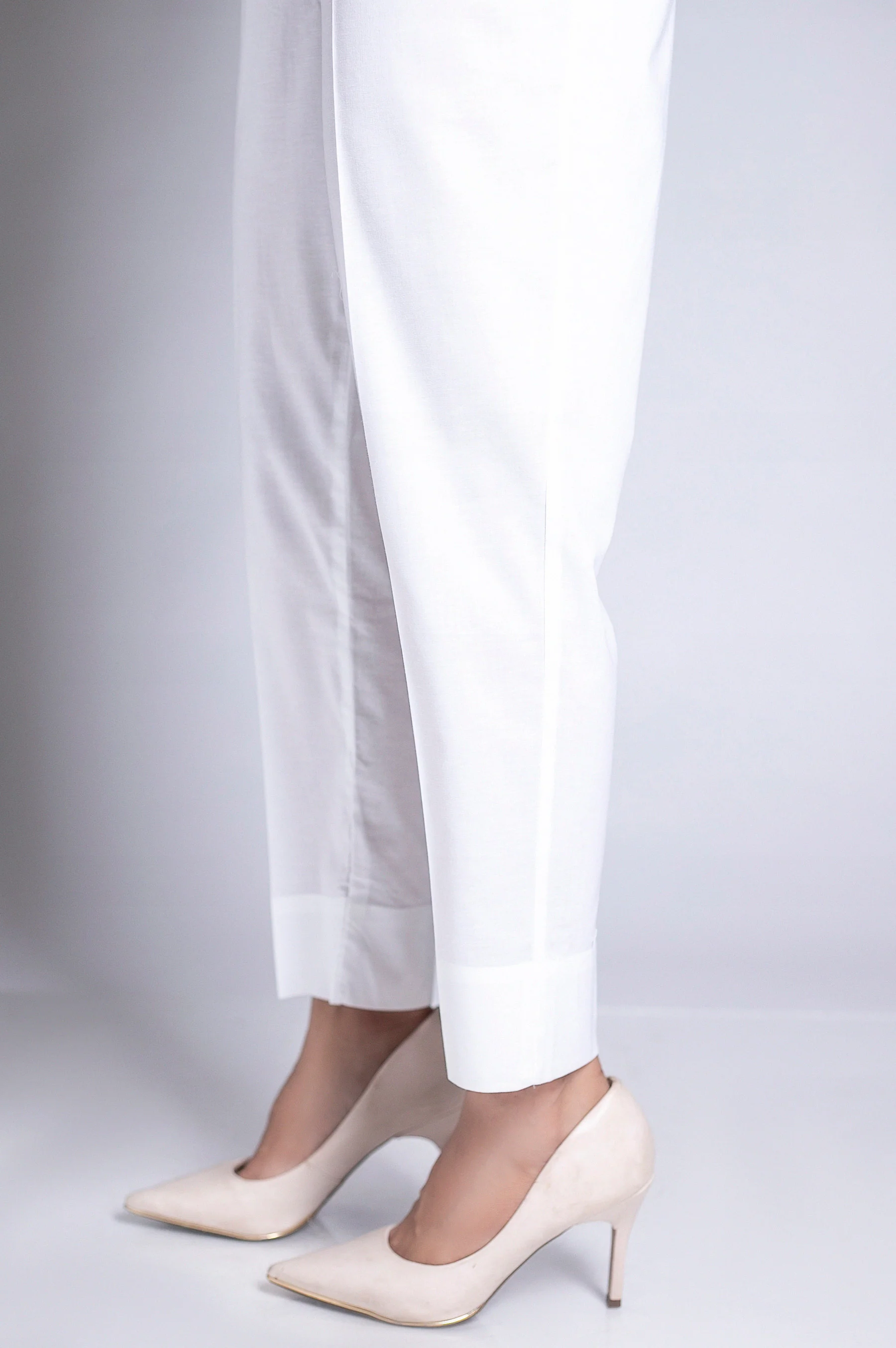 Unstitched Cambric Bottom - White