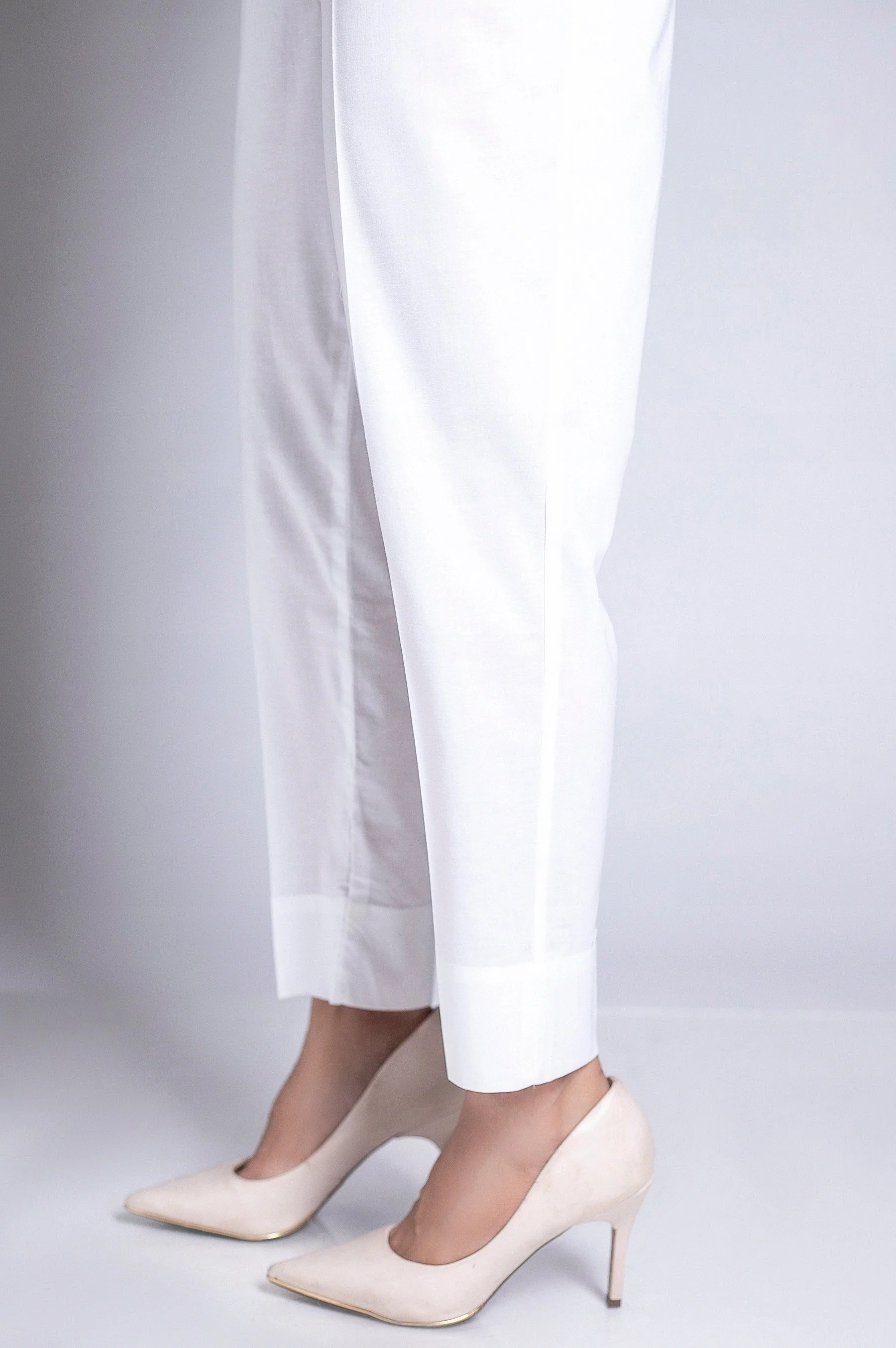 Unstitched Cambric Bottom - White
