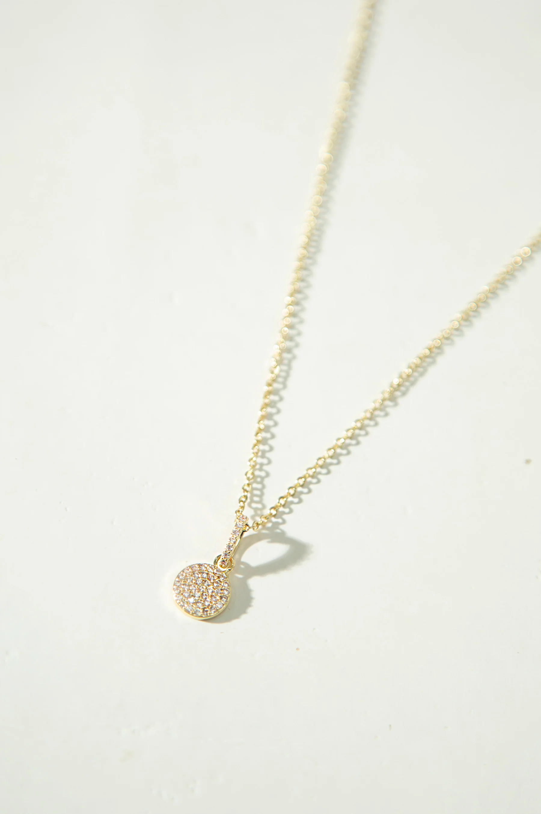 White CZ Pendant Necklace