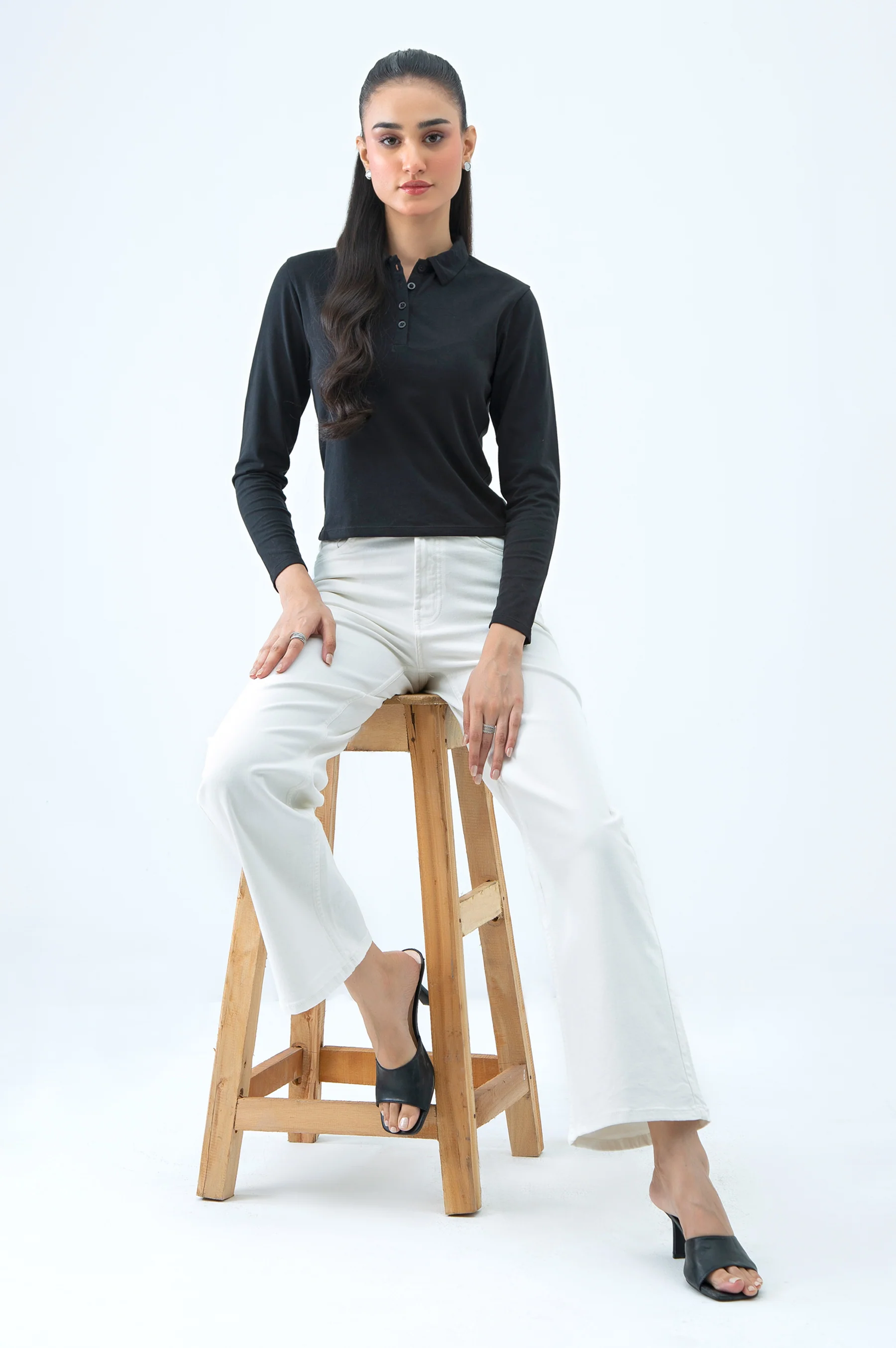 WIDE LEG DENIM PANTS - Image 3