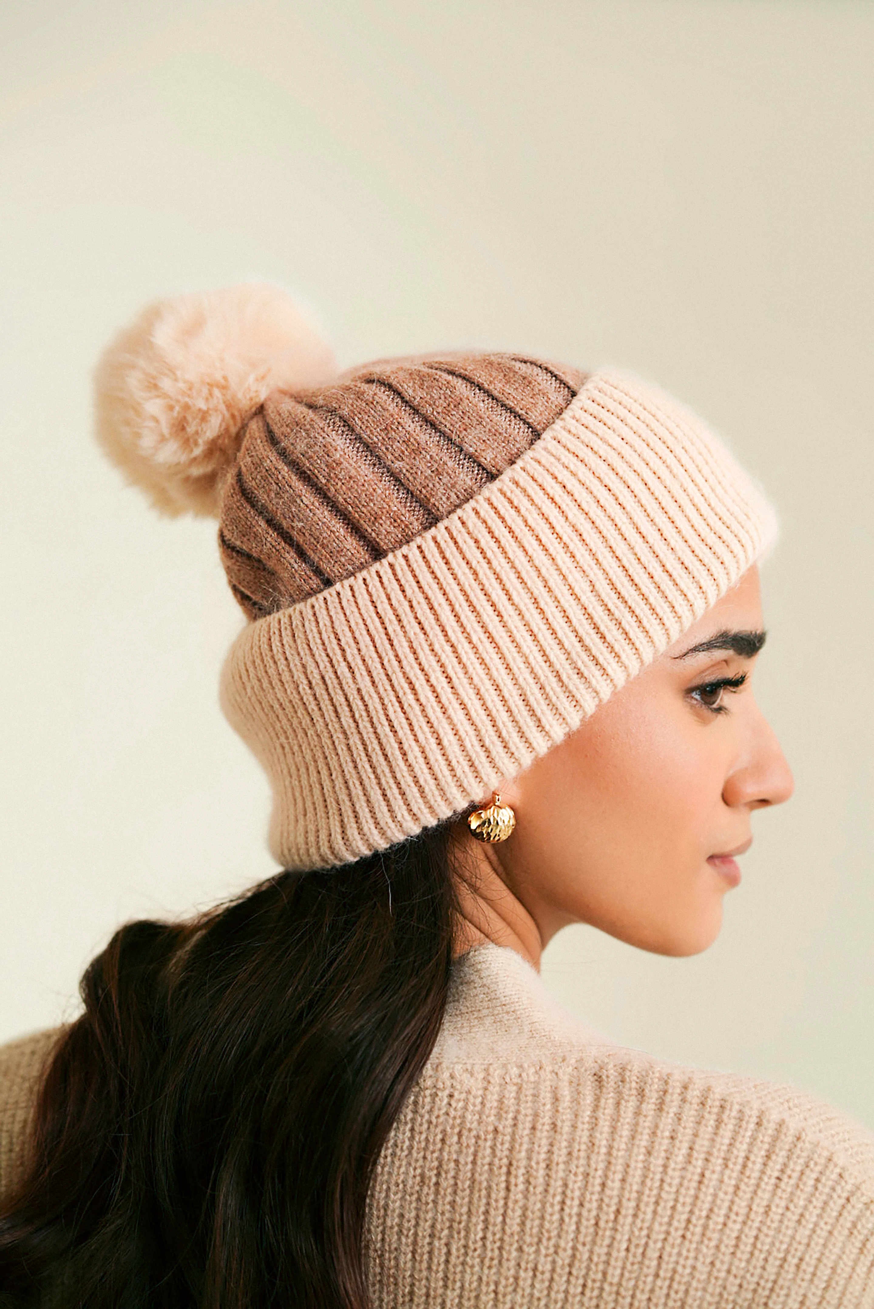 Wool Beanie - Brown - Image 2