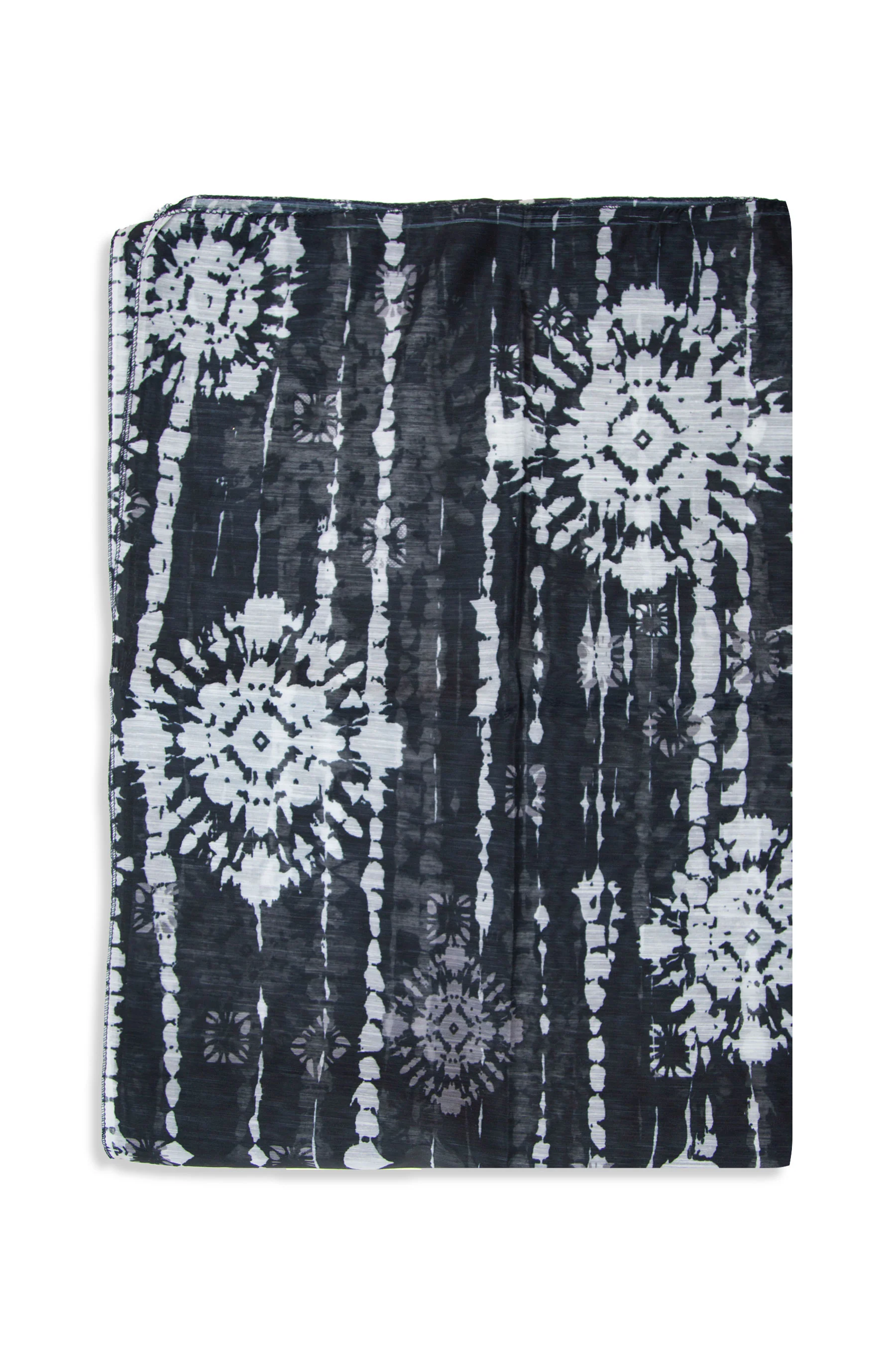 Printed Organza Dupatta - Black - Image 2