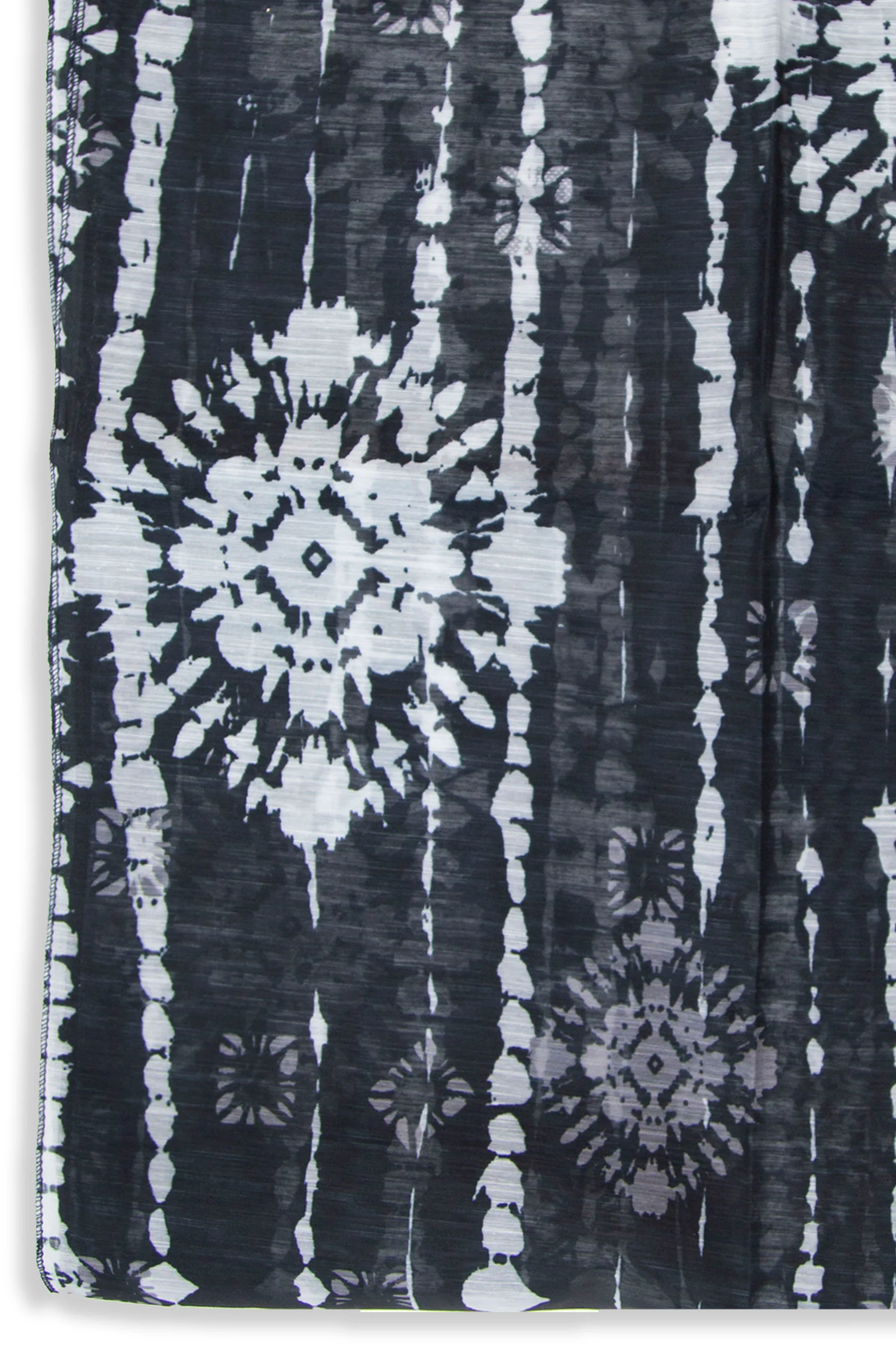 Printed Organza Dupatta - Black - Image 5